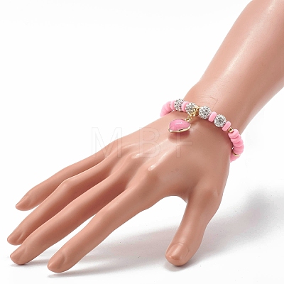 Handmade Polymer Clay Beads Stretch Bracelets BJEW-JB06552-1