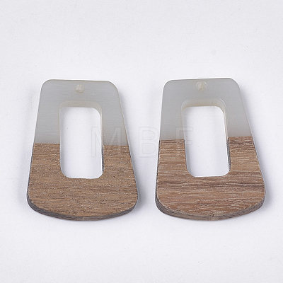 Resin & Walnut Wood Pendants RESI-S358-84G-1