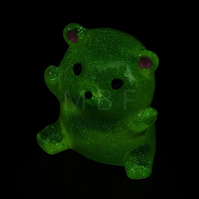 Bear Luminous Resin Display Decorations DJEW-F023-A04-1