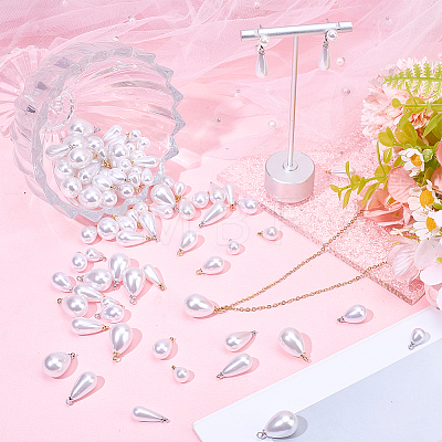 ABS Plastic Pearl Pendants FIND-BM0001-56A-1