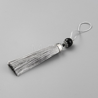 Polyester Tassel Big Pendants Decorations HJEW-TAC0019-01F-1