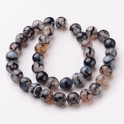 Natural Dragon Veins Agate Beads Strands G-D845-03-10mm-1