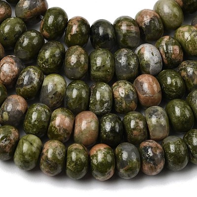 Natural Unakite Beads Strands G-A280-A20-01-1