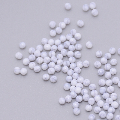 Resin Round Beads MRMJ-WH0068-34A-02-1