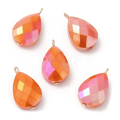 Imitation Jade Glass Pendants KK-Q777-02G-05-1