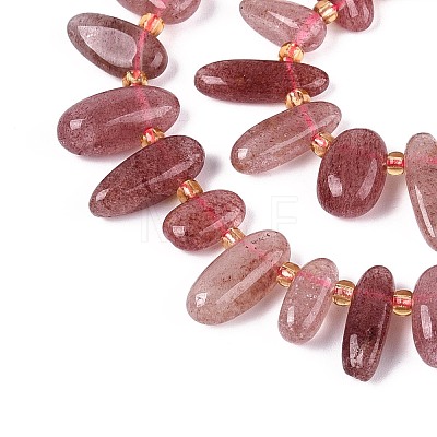 Natural Strawberry Quartz Beads Strands G-Z091-A25-1