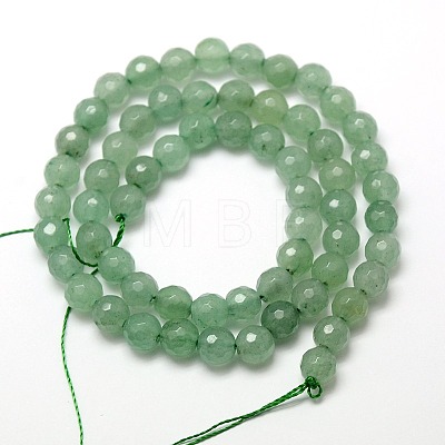 Natural Green Aventurine Beads Strands X-G-M037-6mm-01-1