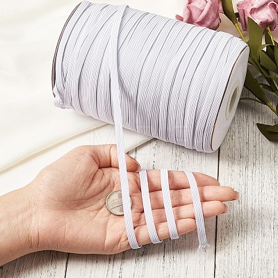 1/8 inch Flat Braided Elastic Rope Cord EC-R030-4mm-01-1