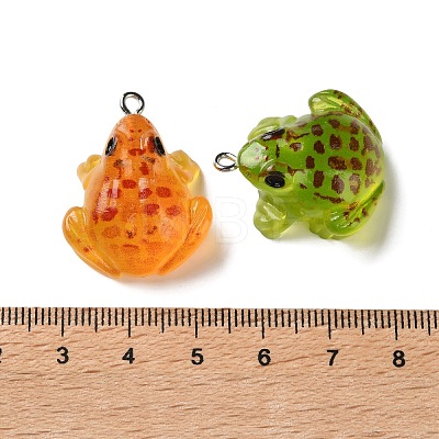 Luminous Transparent Resin Pendants RESI-F077-01P-1