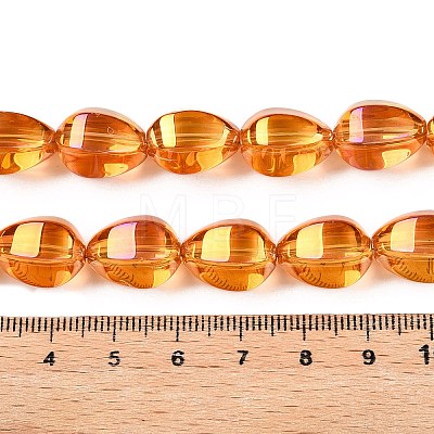 Electroplate Glass Beads Strands EGLA-T028-01G-1