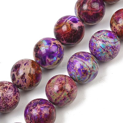 Dyed Natura Imperial Jasper Beads Strands GG-CBAF9E5-A01-14mm-C-1