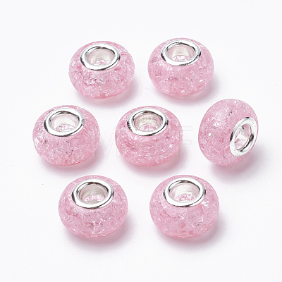 Crackle Resin European Beads RPDL-S012-B08-1