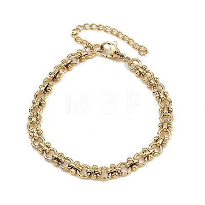 304 Stainless Steel Link Chain Bracelets for Women BJEW-Z143-22G-01-1