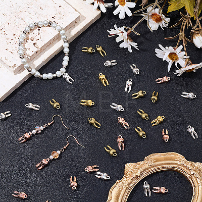 80Pcs 4 Styles Alloy Pendants FIND-SC0023-63-1