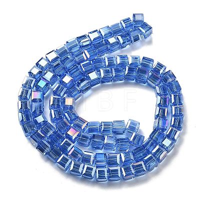 Electroplate Glass Beads Strands EGLA-H108-01A-AB05-1