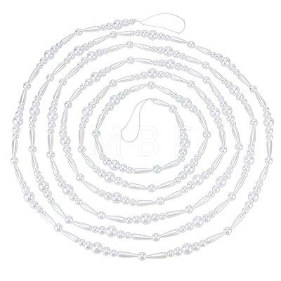 ABS Plastic Imitation Pearl Hanging Ornaments HJEW-PH02533-1