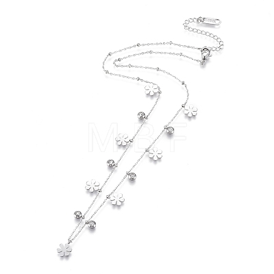 304 Stainless Steel Pendant Necklaces NJEW-K120-03-1