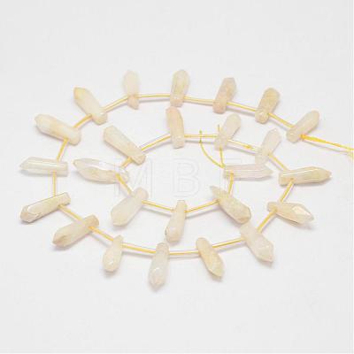 Natural Crystal Pointed Bead Strands G-G940-04-1