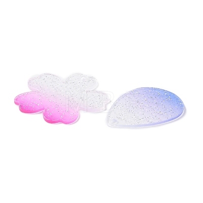 Acrylic with Glitter Powder Pendants OACR-B009-01D-1