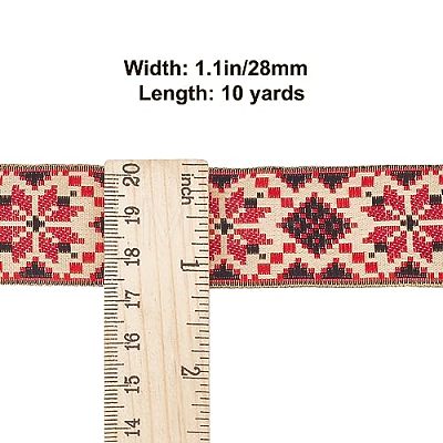 Ethnic Style Polyester Ribbon OCOR-WH0077-37B-1