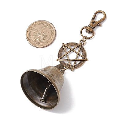 Iron Bell Pendant Decoration HJEW-JM02278-1