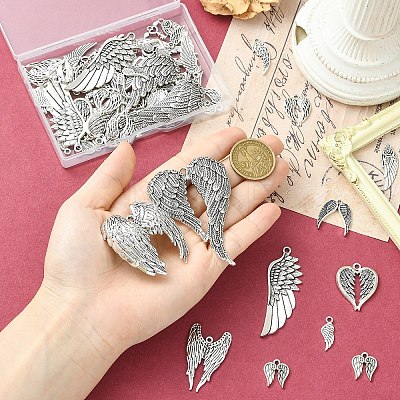 60Pcs 20 Styles Tibetan Style Alloy Pendants TIBEP-YW0012-42-1