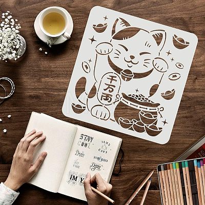 Plastic Reusable Drawing Painting Stencils Templates DIY-WH0172-548-1