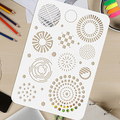 Plastic Drawing Painting Stencils Templates DIY-WH0396-388-1