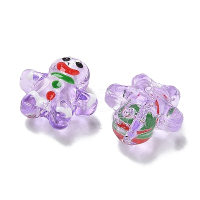 Christmas Handmade Lampwork Beads Strands LAMP-M021-02E-1