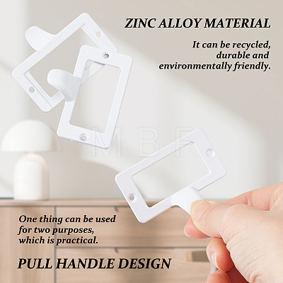 25Pcs Rectangle Zinc Alloy Label Frame Card Holder AJEW-FH0008-75A-1