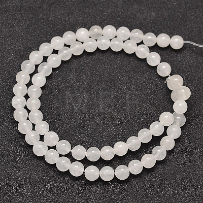 Natural Round White Jade Bead Strands X-G-P070-01-10mm-1