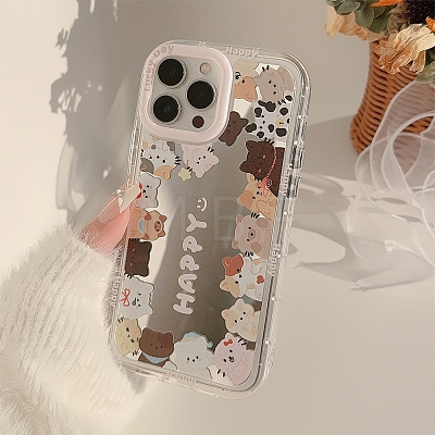 Cat Mirrored Axrylic Mobile Phone Cover PW-WG472D8-10-1