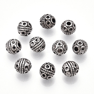 Tibetan Style Alloy Beads X-TIBE-Q063-120AS-NR-1