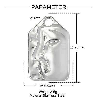 304 Stainless Steel Pendants SA-OY002-08P-1