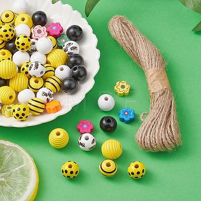 DIY Bee Pendant Decoration Making Kit DIY-YW0007-46-1