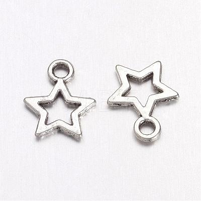 Antique Silver Tibetan Style Star Pendants X-LF0037Y-1