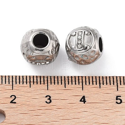 304 Stainless Steel Rhinestone European Beads STAS-A092-10I-P-1