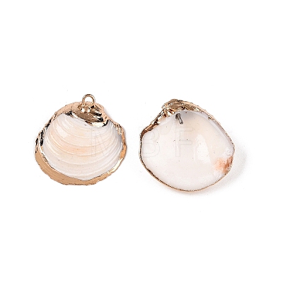 Natural Sea Shell Pendants SSHEL-N038-20-1