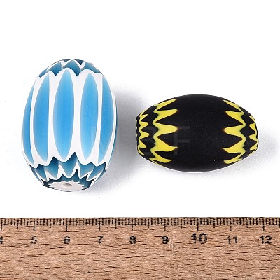 Handmade Millefiori Glass Barrel Beads LA-N002-30-1