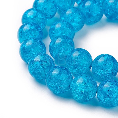 Crackle Glass Beads Strands GLAA-F098-02E-09-1