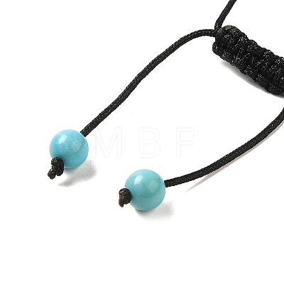 12.5mm Round Natural Turquoise Braided Bead Bracelets for Women Men BJEW-C060-01L-1