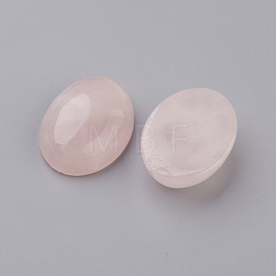 Natural Rose Quartz Flat Back Cabochons G-G741-22x30mm-21-1