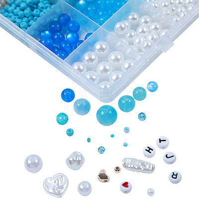 DIY 28 Style Resin & Acrylic & ABS Beads Jewelry Making Finding Kit DIY-NB0012-03A-1