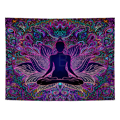 Polyester Yoga Theme Wall Hanging Tapestry WG68988-13-1