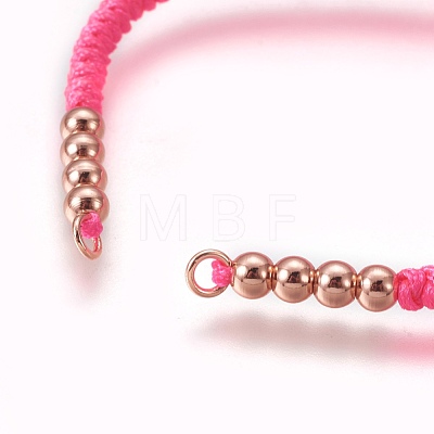 Nylon Cord Braided Bead Bracelets Making BJEW-F360-FRG11-1