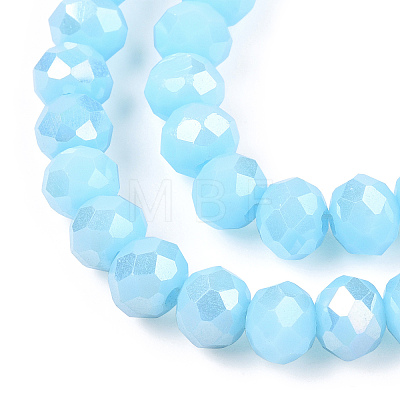 Electroplate Glass Beads Strands EGLA-A034-P2mm-B14-1