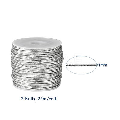 2 Rolls PVC Tubular Synthetic Rubber Cord RCOR-YW0001-02A-1
