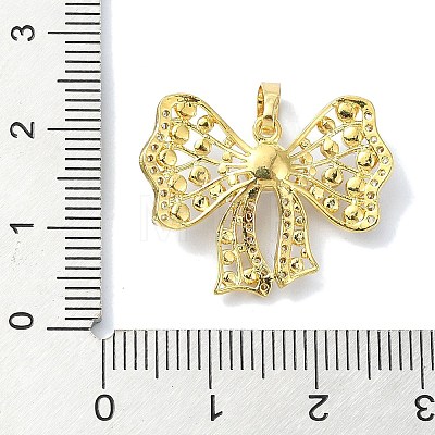 Rack Plating Brass Pave Cubic Zirconia Pendants KK-M282-28G-1