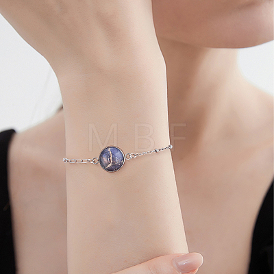 16Pcs 2 Colors 304 Stainless Steel Paperclip Chain Satellite Chain Bracelet Making BJEW-SP0001-32A-1