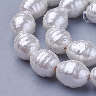 Shell Pearl Beads Strands BSHE-P030-03D-1